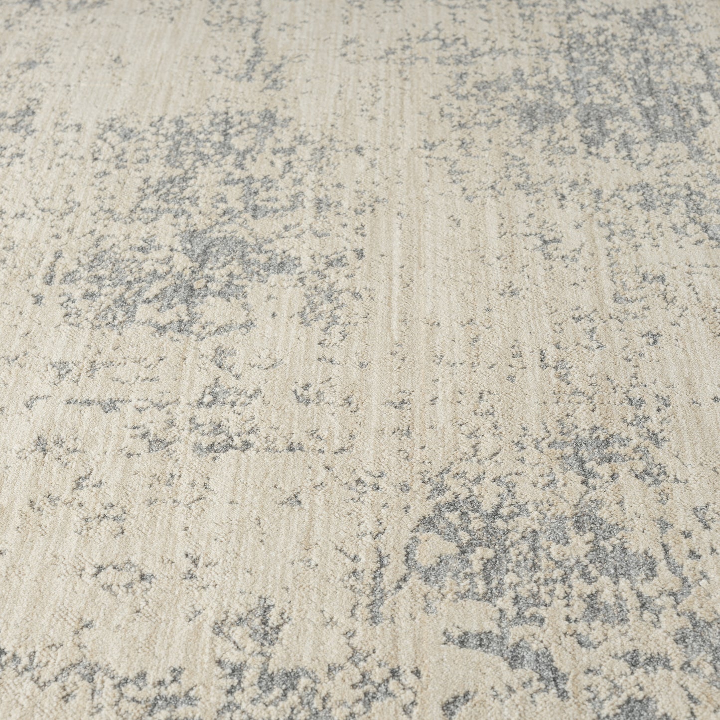 Monaco-82721 Transitional Power-Loomed Ivory/Stone Blue Cotton Indoor Area Rug - LR Home