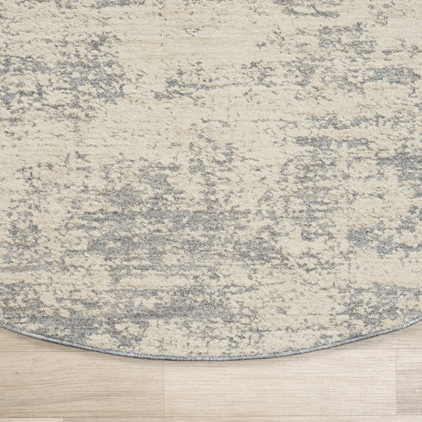 Monaco-82721 Transitional Power-Loomed Ivory/Stone Blue Cotton Indoor Area Rug - LR Home