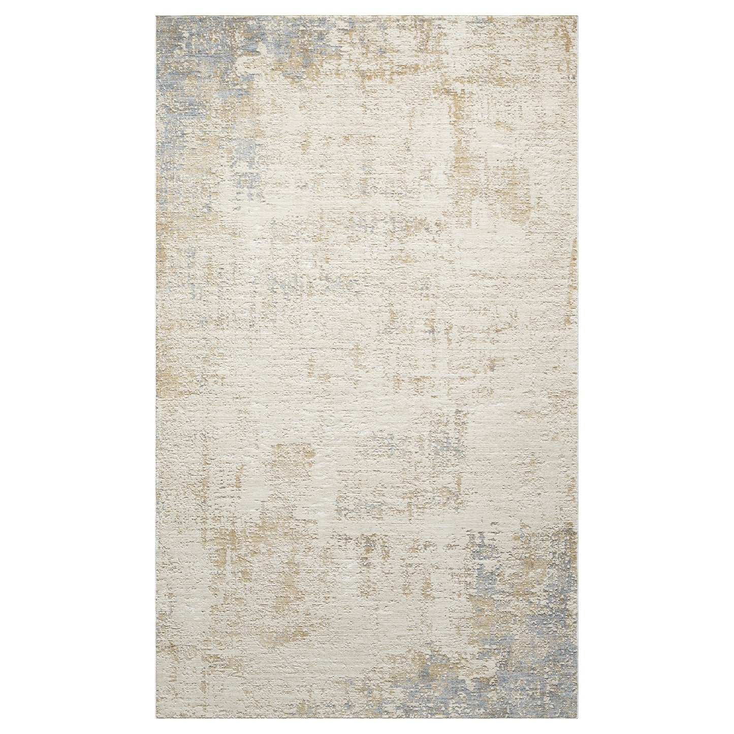 Monaco-82722 Transitional Power-Loomed Beige/Stone Blue Cotton Indoor Area Rug - LR Home