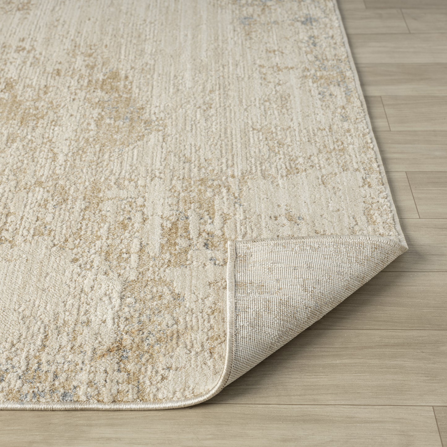 Monaco-82722 Transitional Power-Loomed Beige/Stone Blue Cotton Indoor Area Rug - LR Home