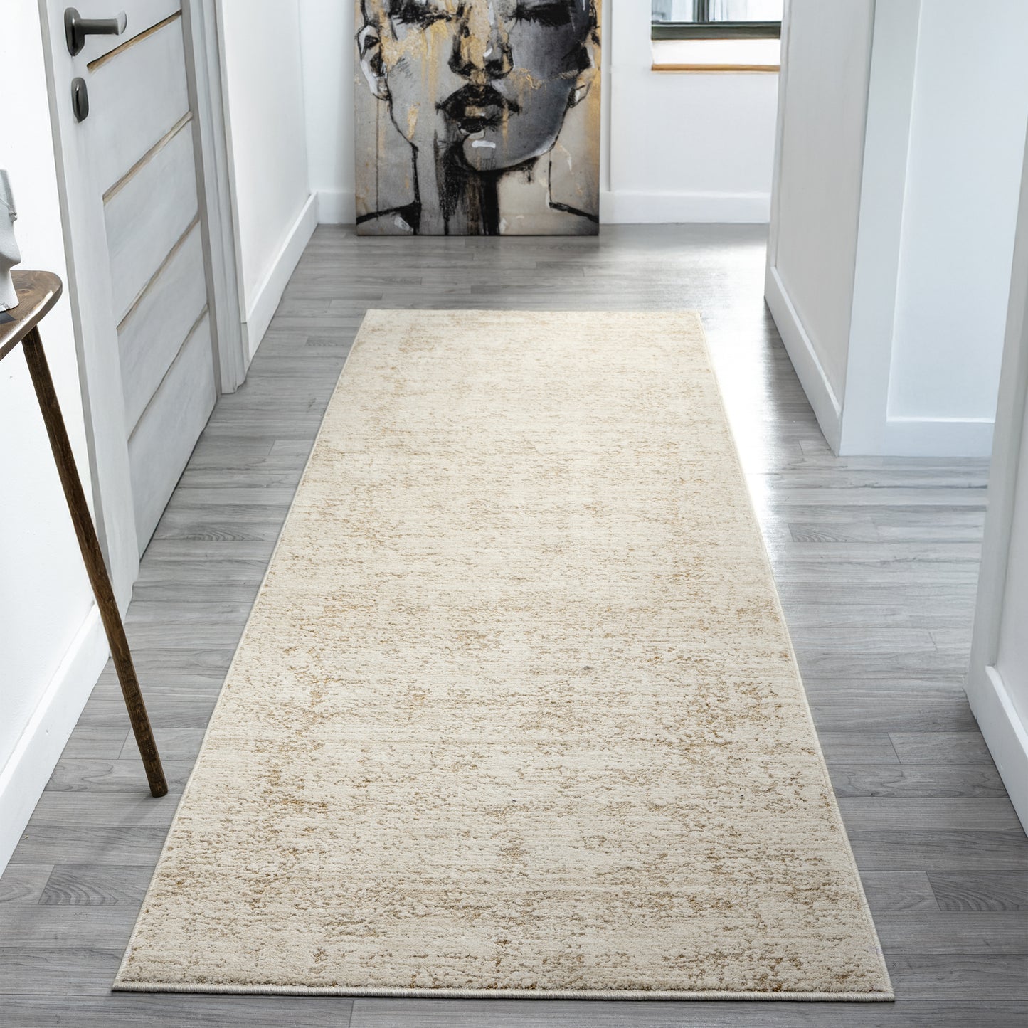 Monaco-82723 Transitional Power-Loomed Ivory/Beige Cotton Indoor Area Rug - LR Home