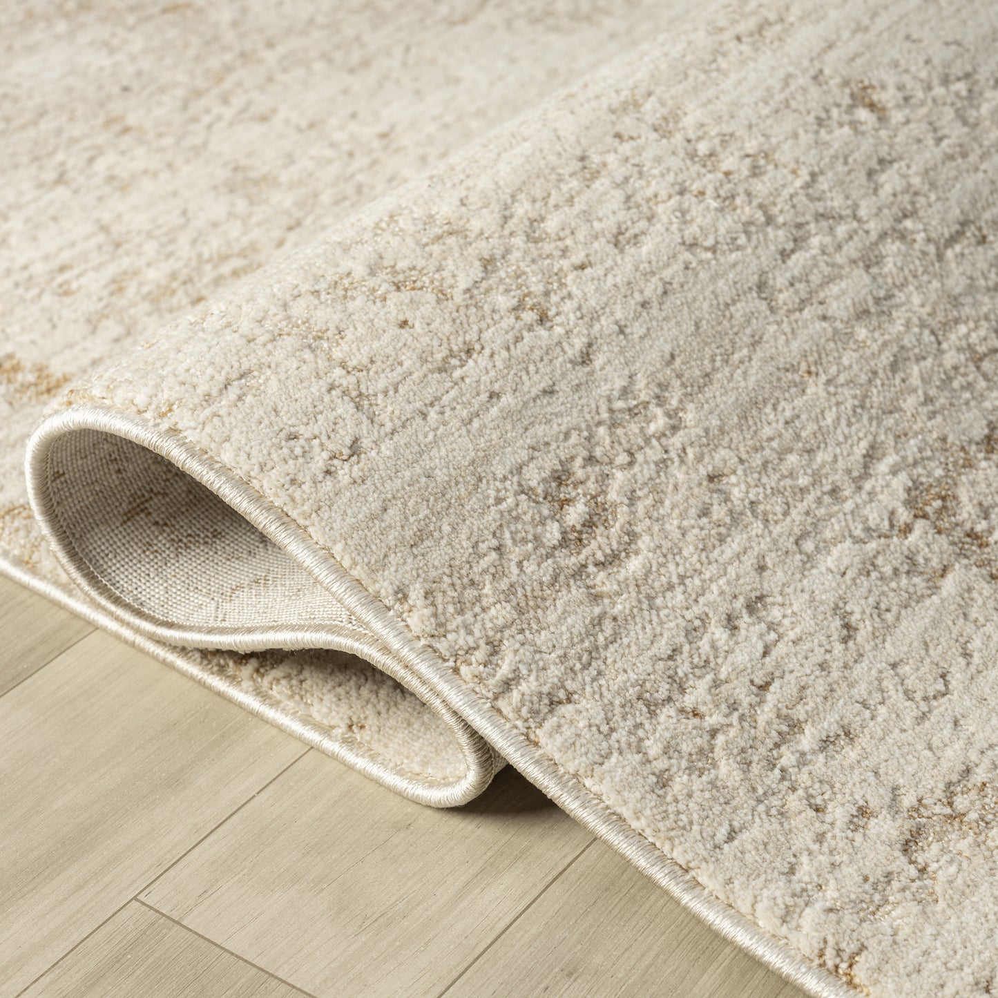 Monaco-82723 Transitional Power-Loomed Ivory/Beige Cotton Indoor Area Rug - LR Home