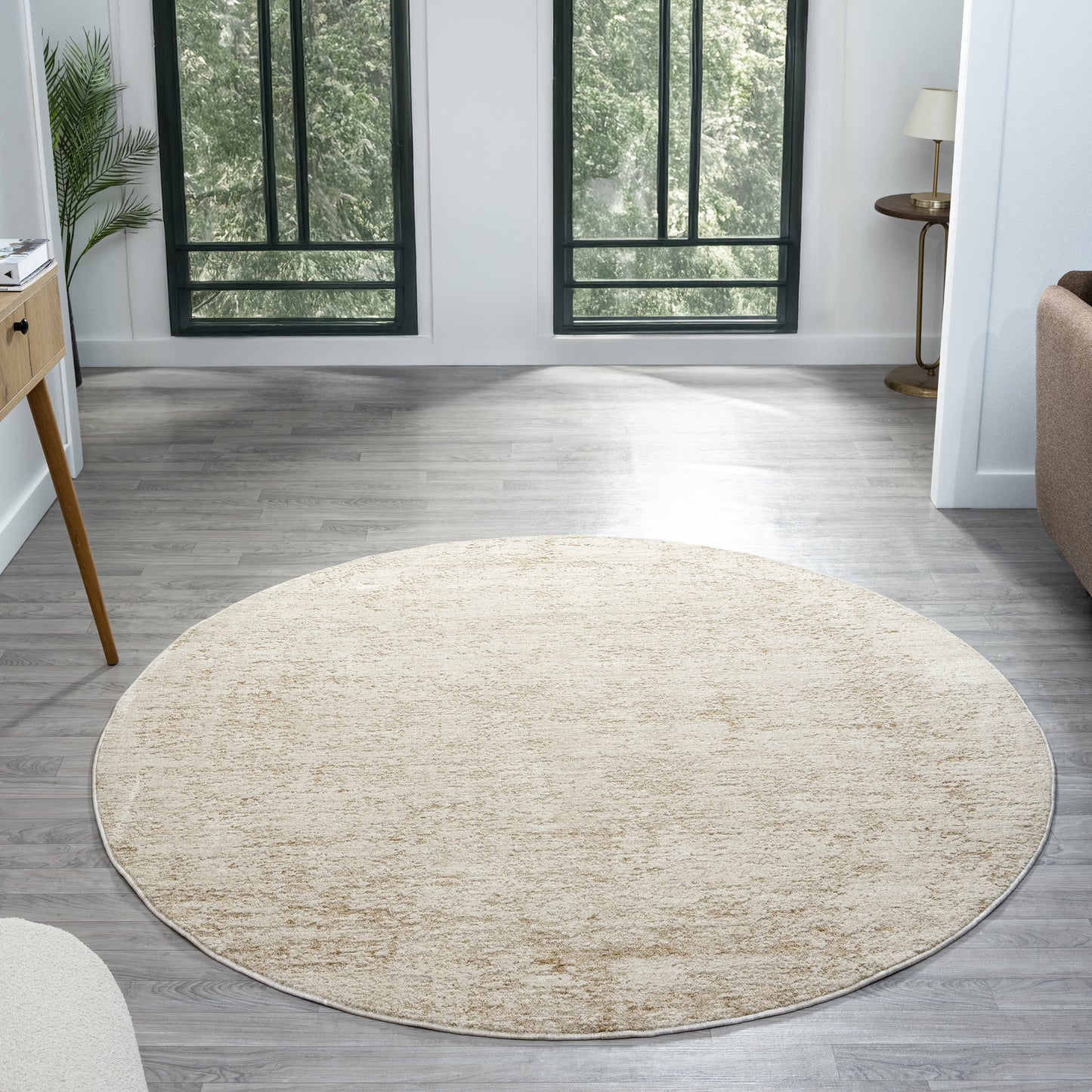 Monaco-82723 Transitional Power-Loomed Ivory/Beige Cotton Indoor Area Rug - LR Home