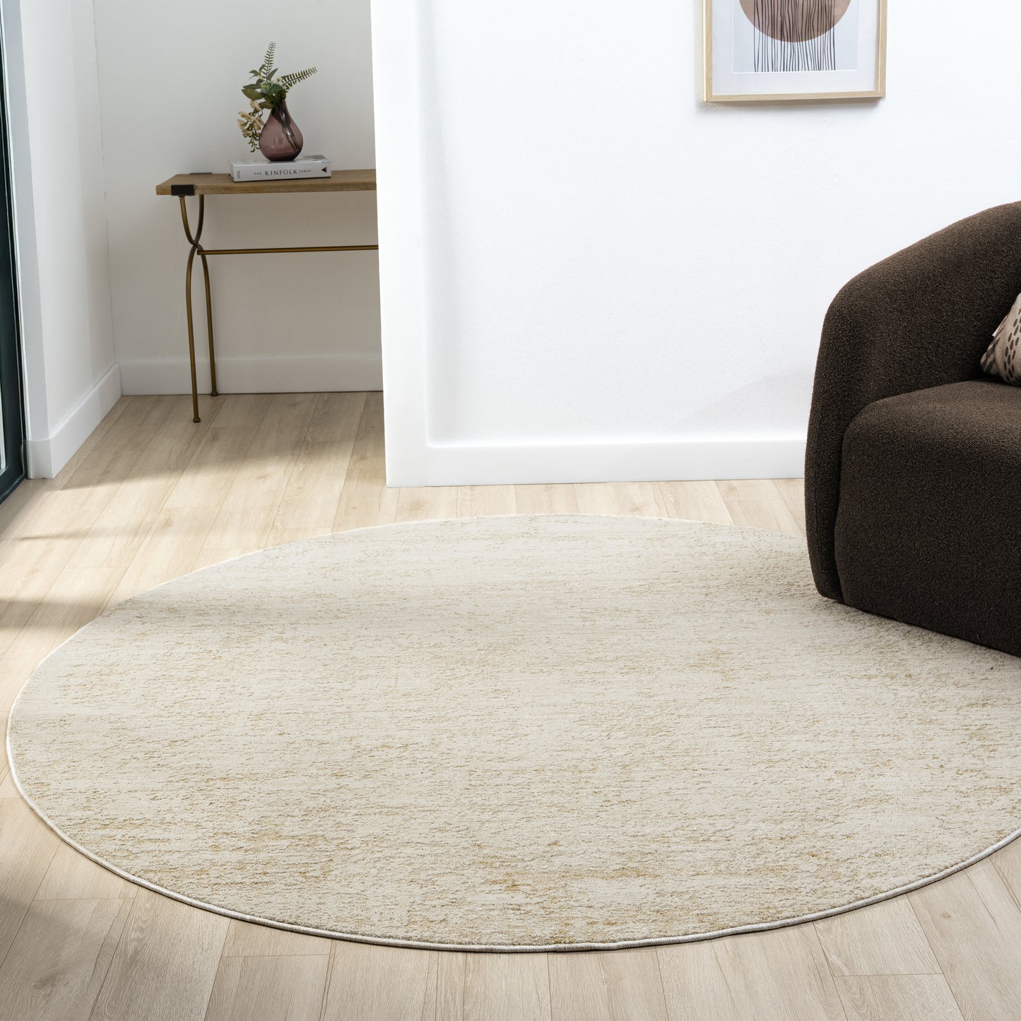 Monaco-82723 Transitional Power-Loomed Ivory/Beige Cotton Indoor Area Rug - LR Home