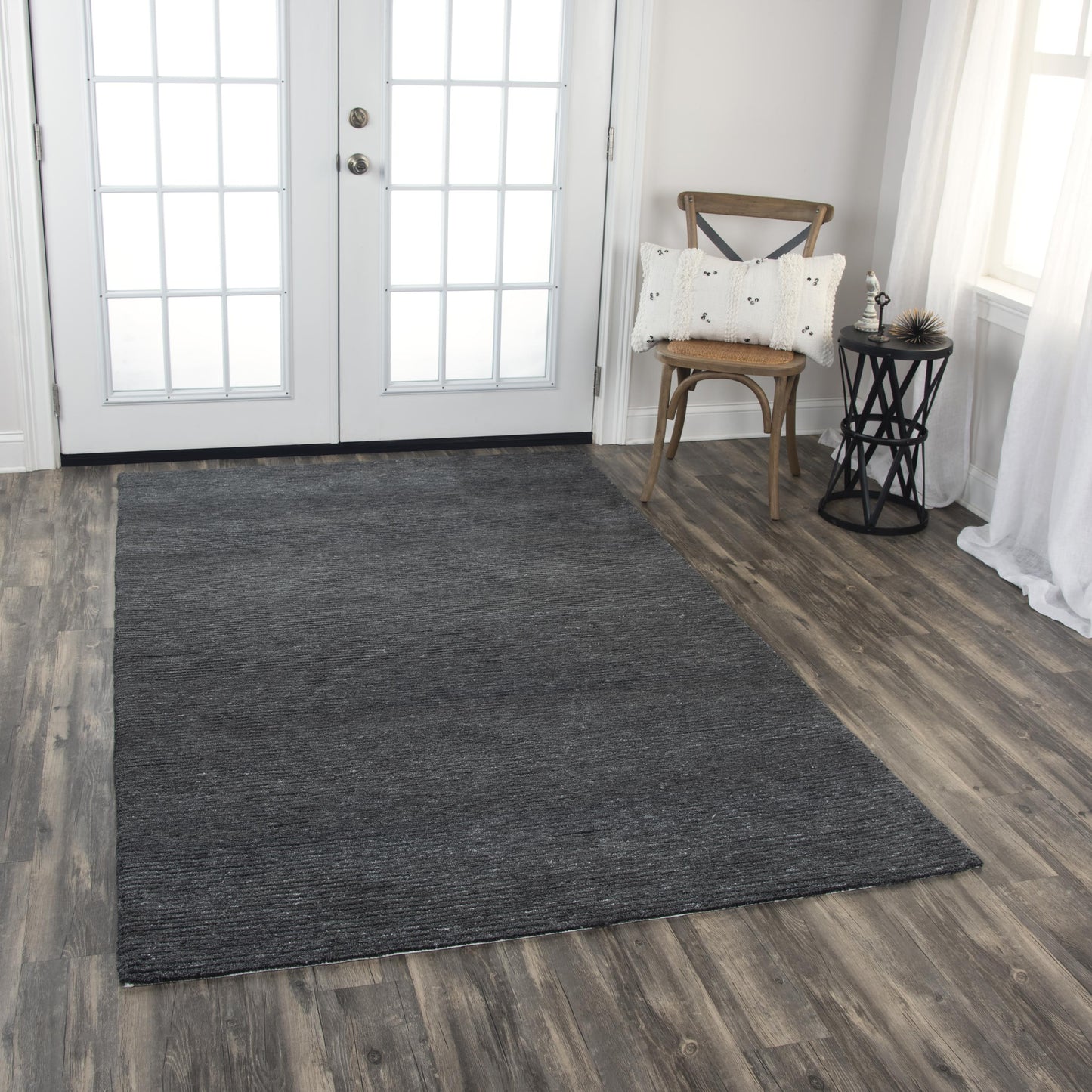 Mason Park MPK103 Charcoal Hand-Tufted Rug - Rizzy