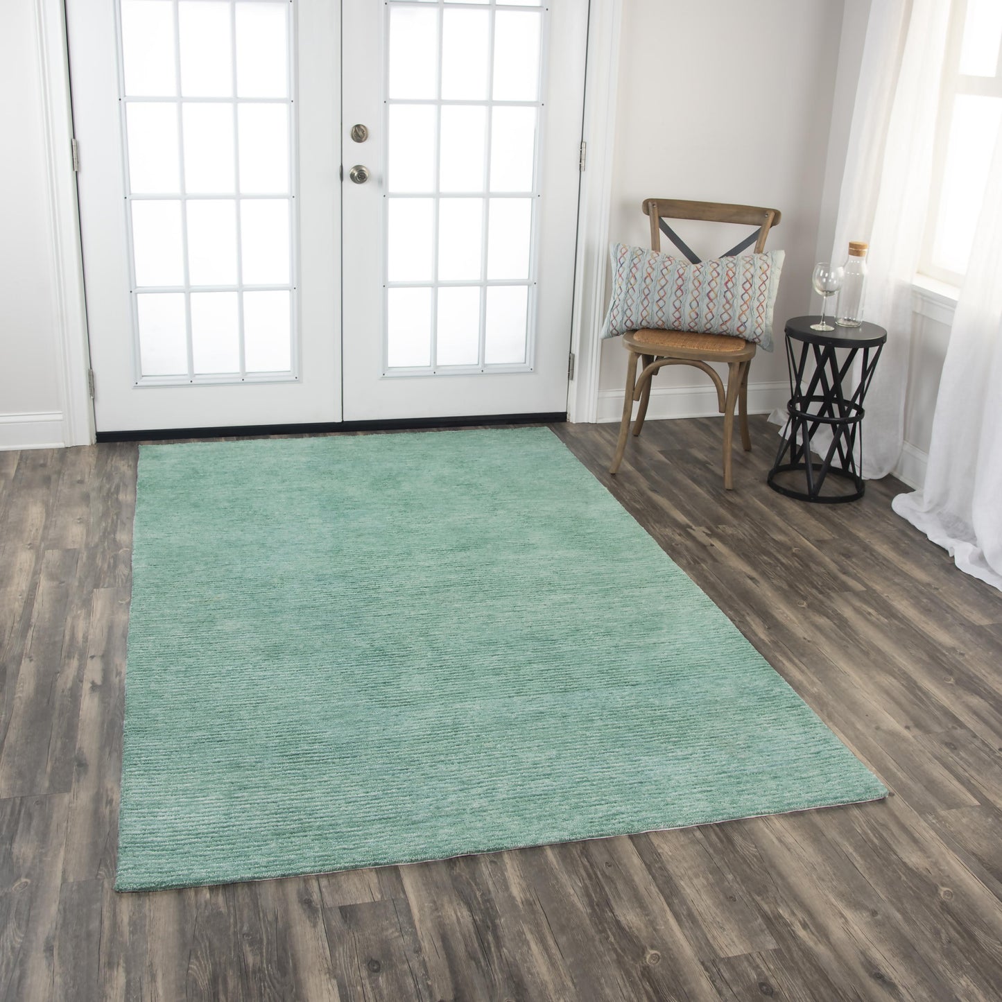 Mason Park MPK105 Aqua / Blue Hand-Tufted Rug - Rizzy