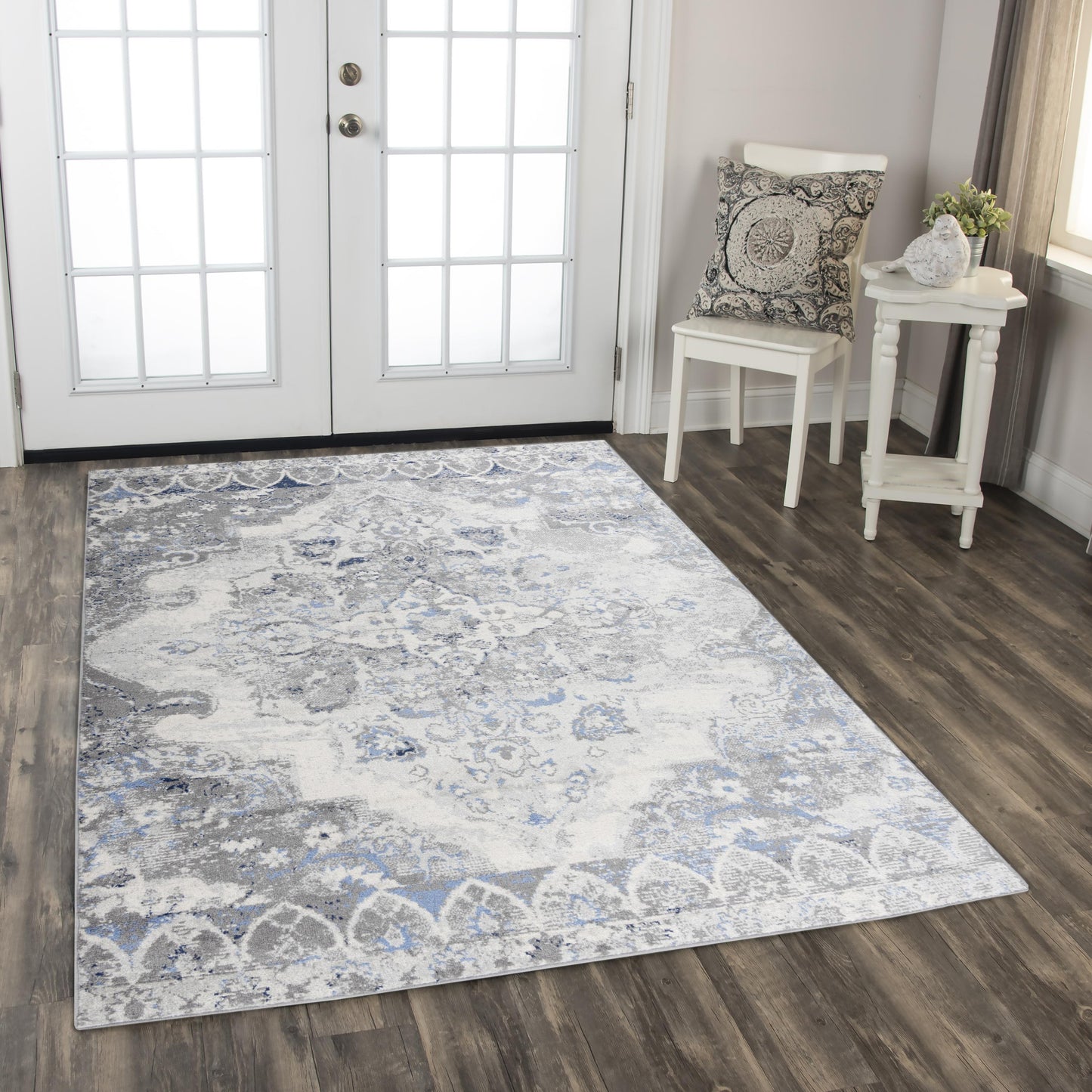 Marquise MRQ844 L. Gray Power Loomed Rug - Rizzy