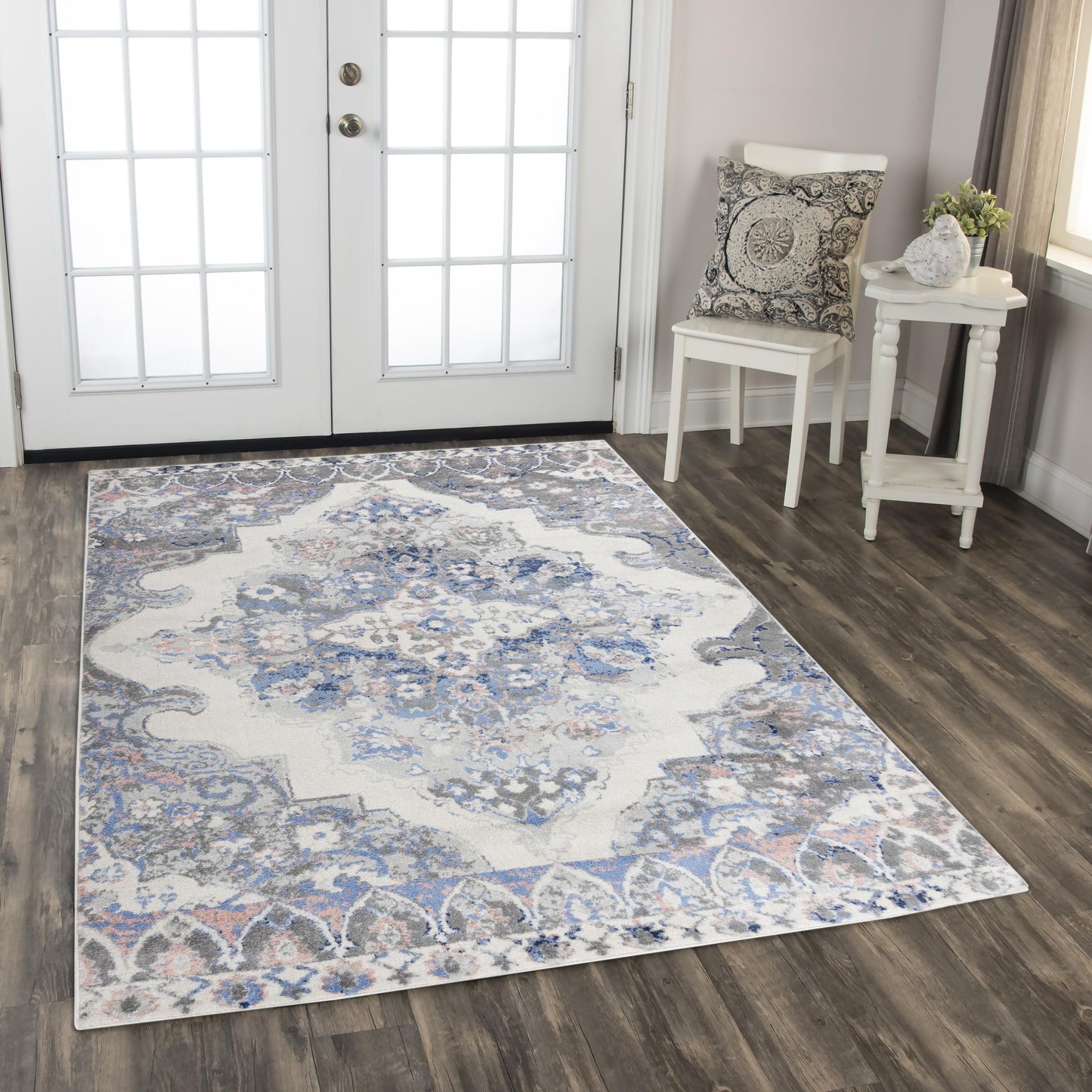 Marquise MRQ845 L. Blue Power Loomed Rug - Rizzy
