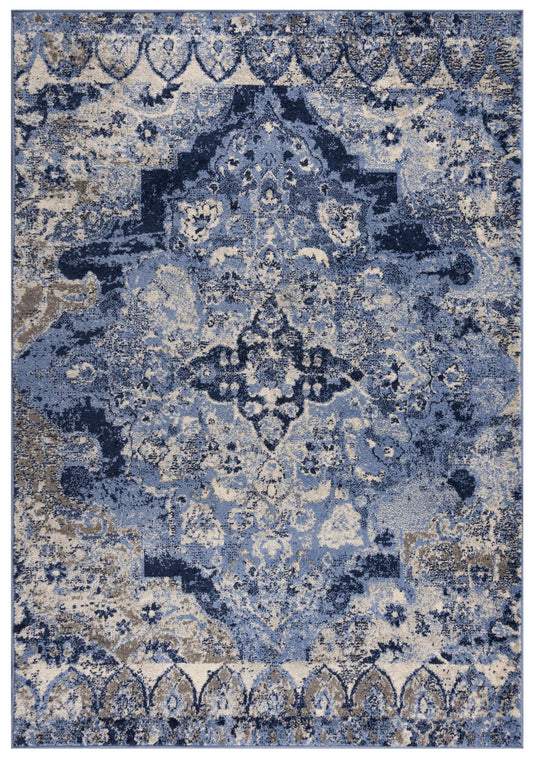 Marquise MRQ846 Blue Machine-Made Rug - Rizzy