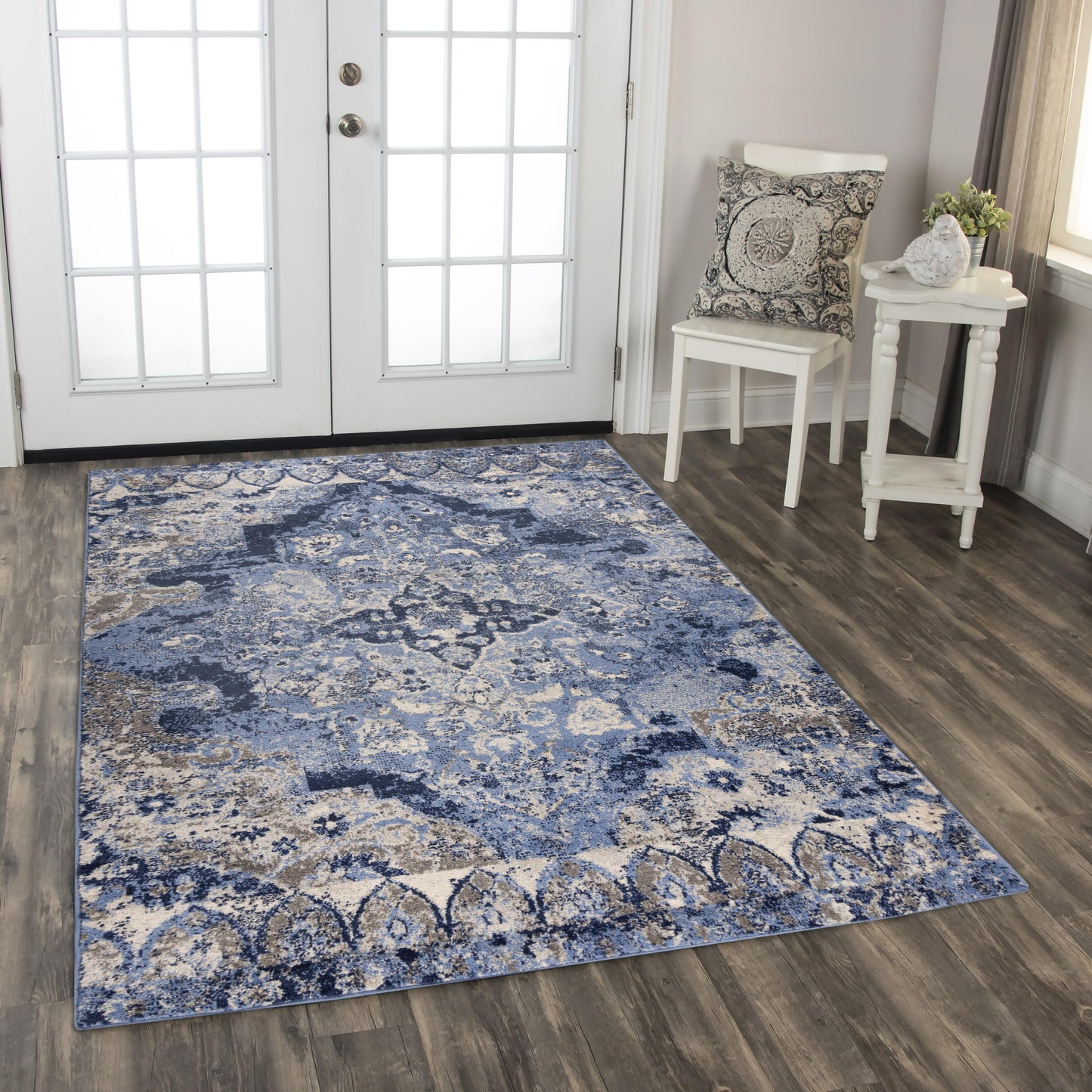 Marquise MRQ846 Blue Power Loomed Rug - Rizzy