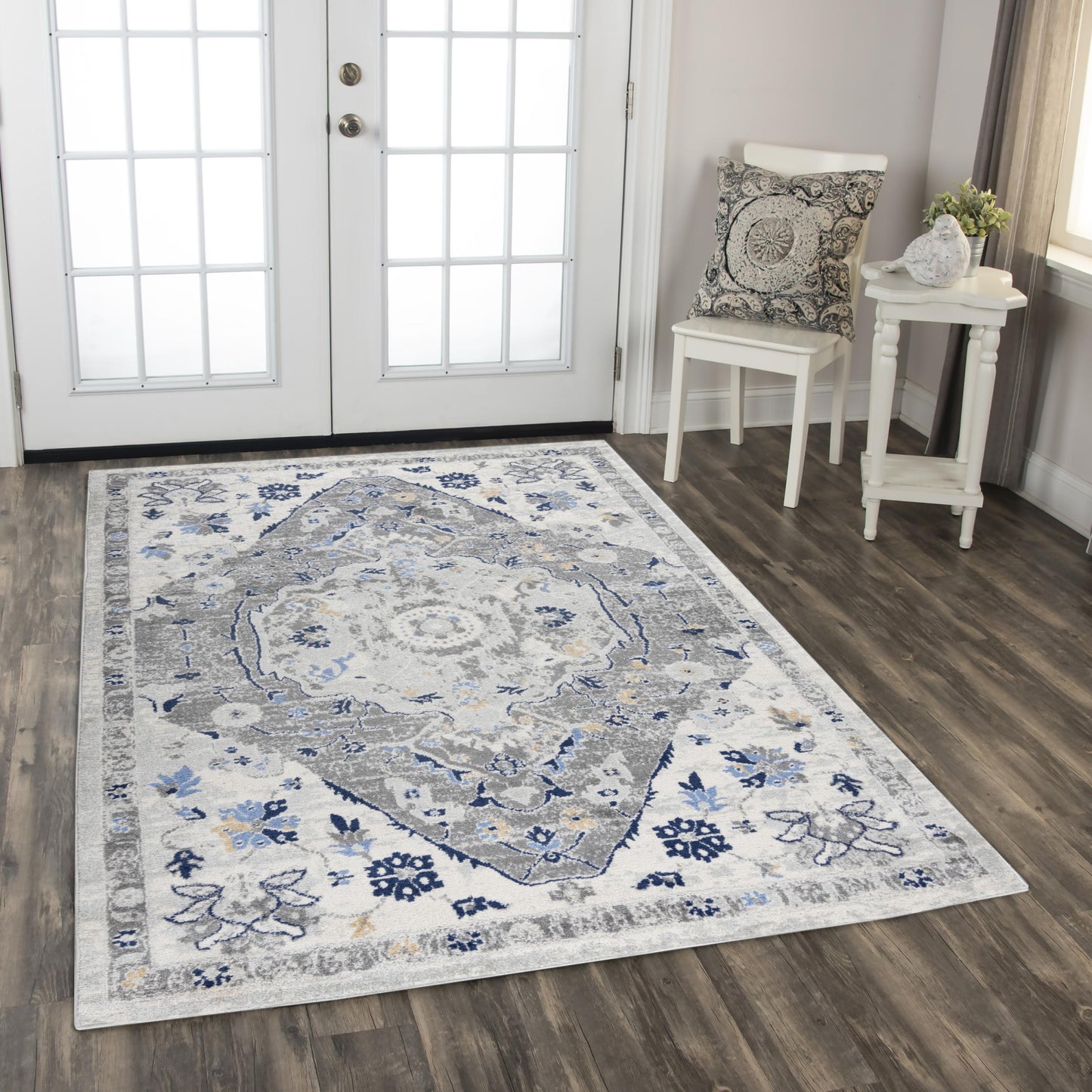 Marquise MRQ847 L. Gray Power Loomed Rug - Rizzy