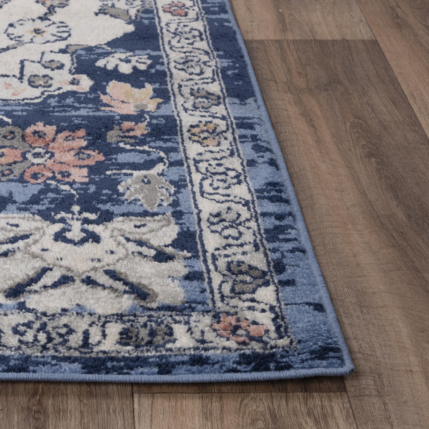 Marquise MRQ850 Blue Machine-Made Rug - Rizzy