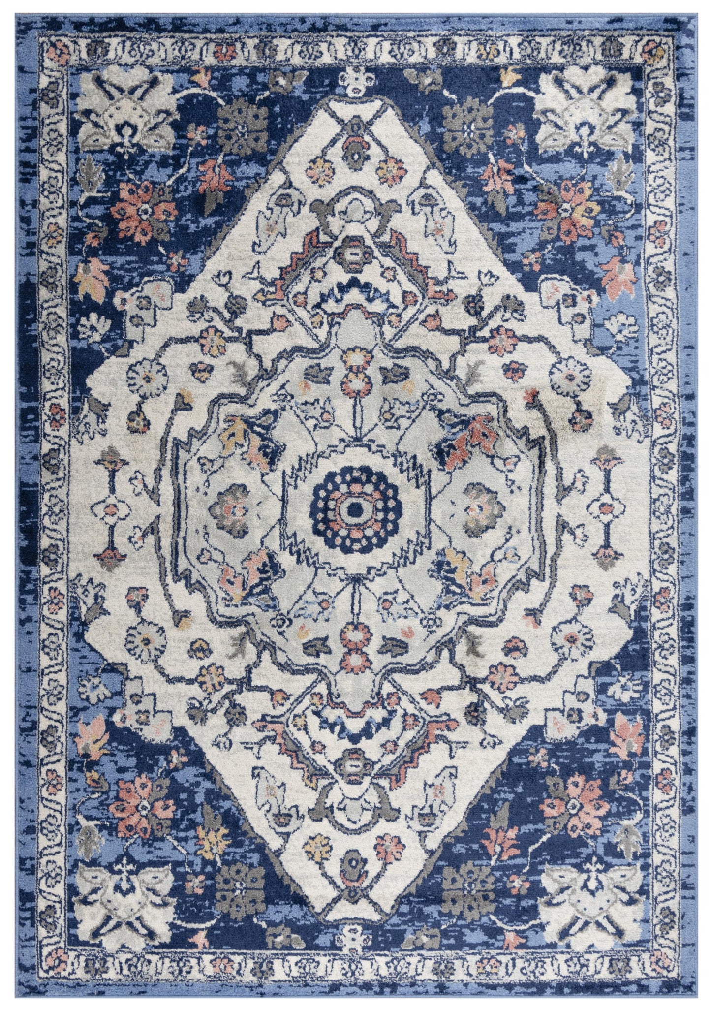 Marquise MRQ850 Blue Machine-Made Rug - Rizzy
