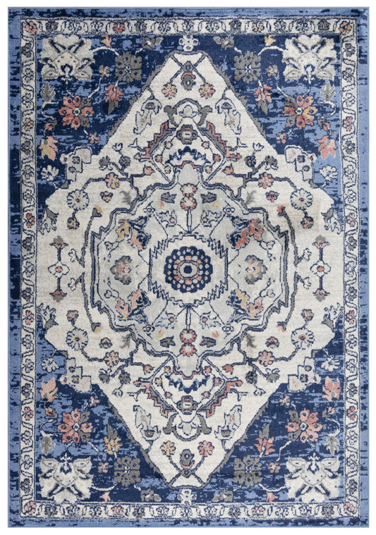 Marquise MRQ850 Blue Machine-Made Rug - Rizzy