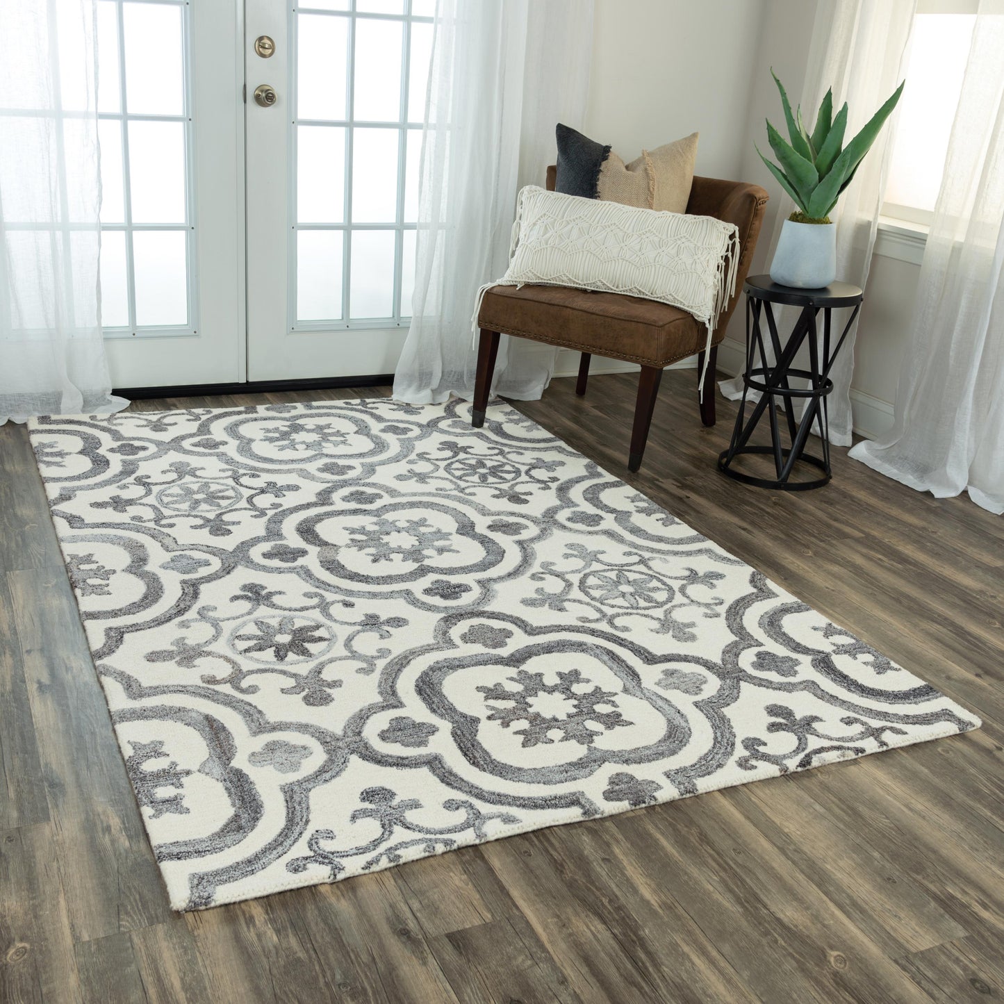 Matrix MRX102 Gray Hand-Tufted Rug - Rizzy