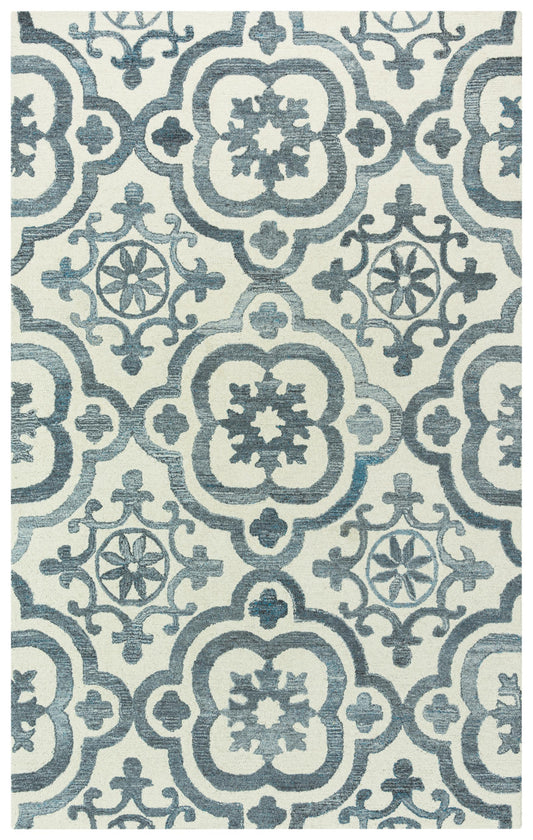 Matrix MRX103 Blue Hand-Tufted Rug - Rizzy