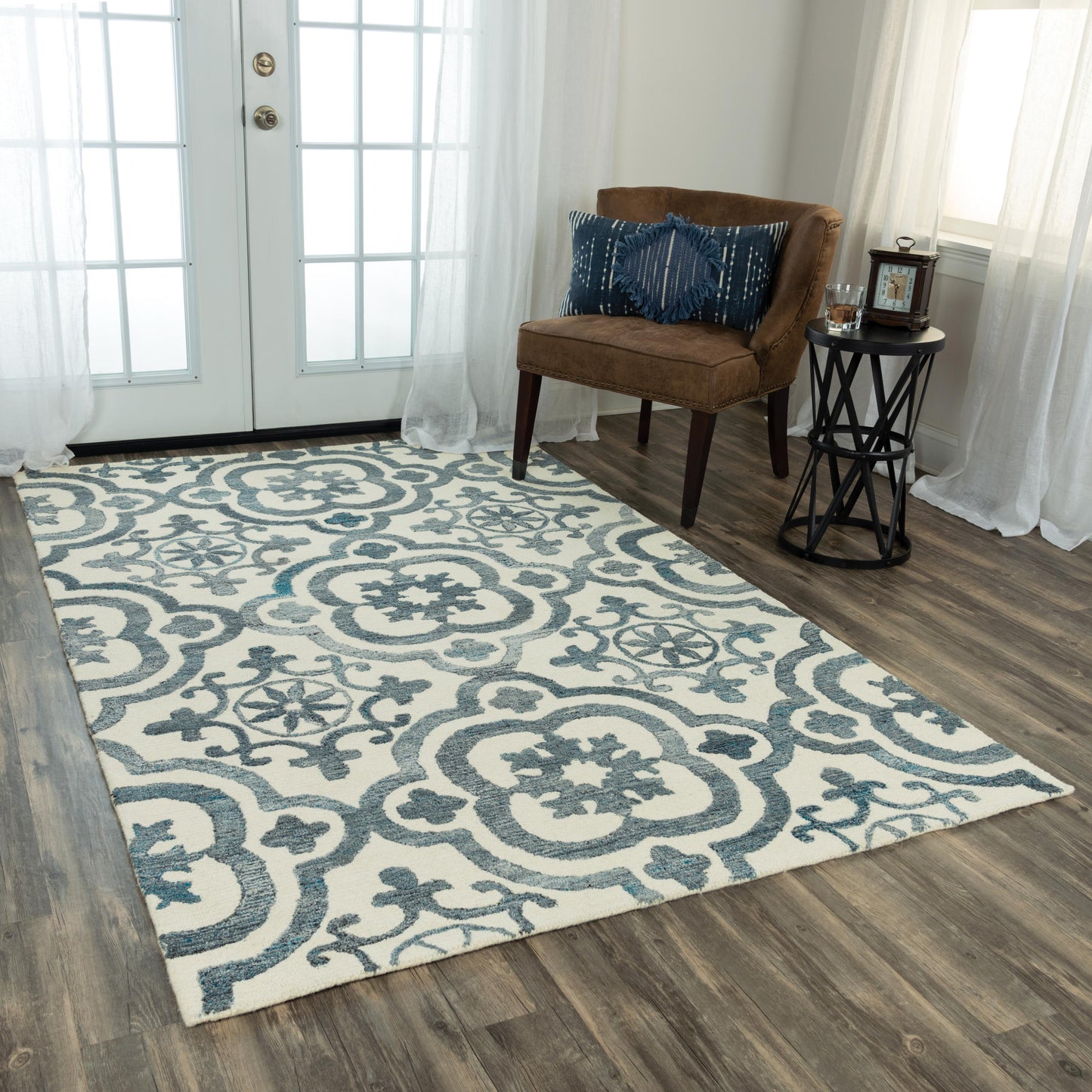Matrix MRX103 Blue Hand-Tufted Rug - Rizzy