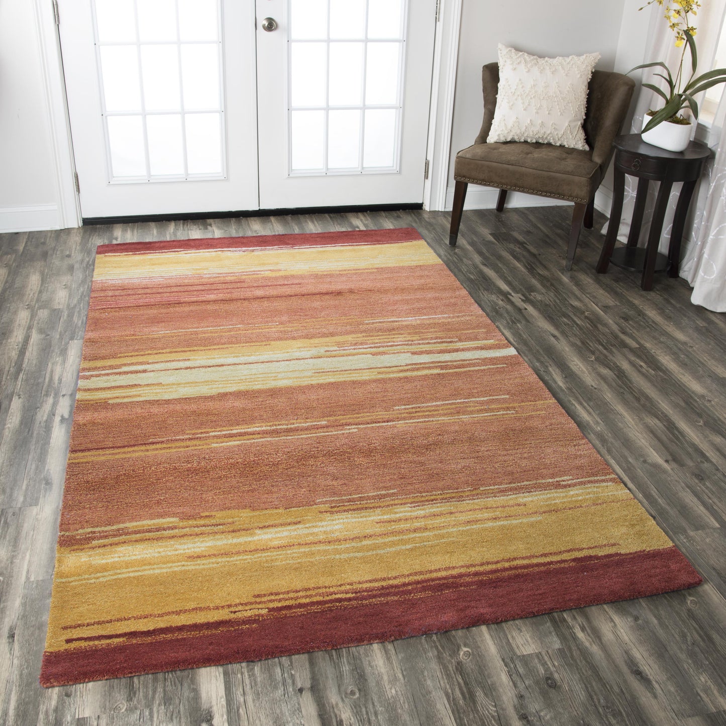 Mojave MV3163 Gold/Orange Hand-Tufted Rug - Rizzy