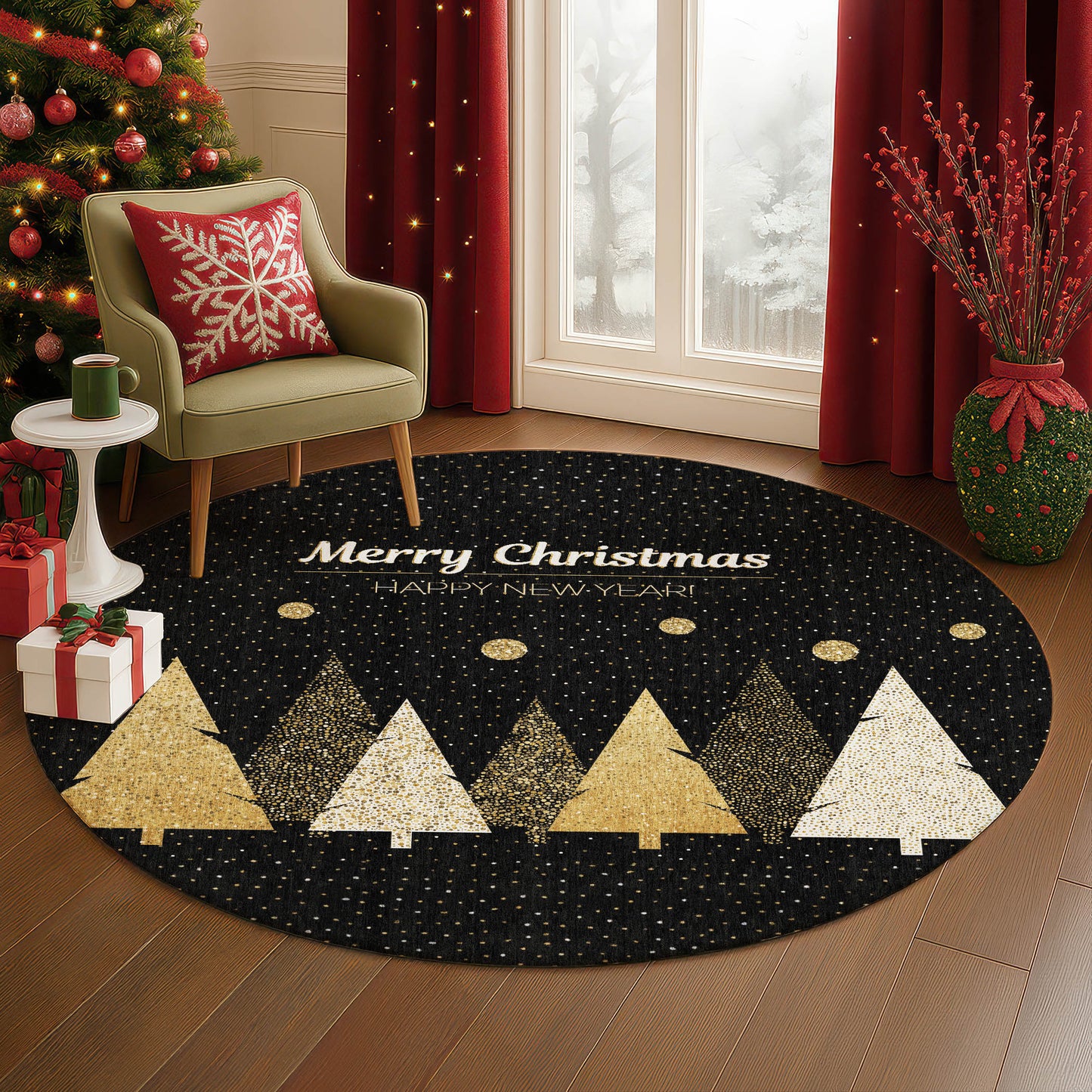 Machine Made Merry & Bright MY11 Black - Dalyn Rugs