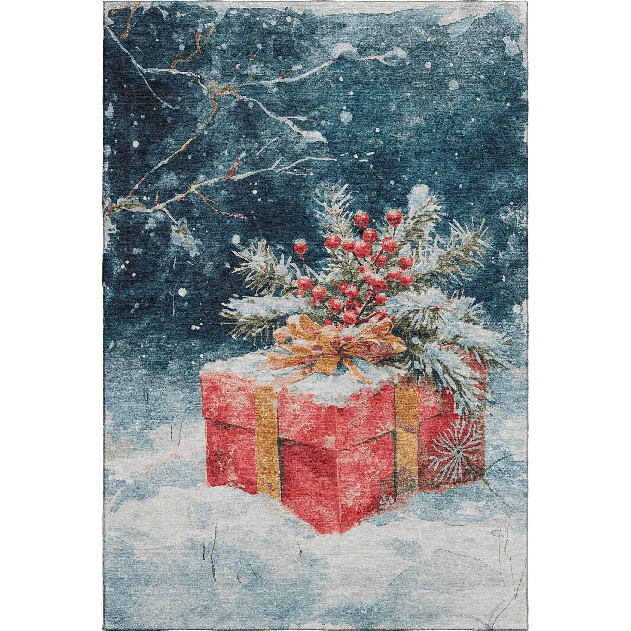 Dynamic Rugs Merry Rug Machine Made Merry & Bright MY13 Blue - Dalyn Rugs – Rug Gallery Outlet
