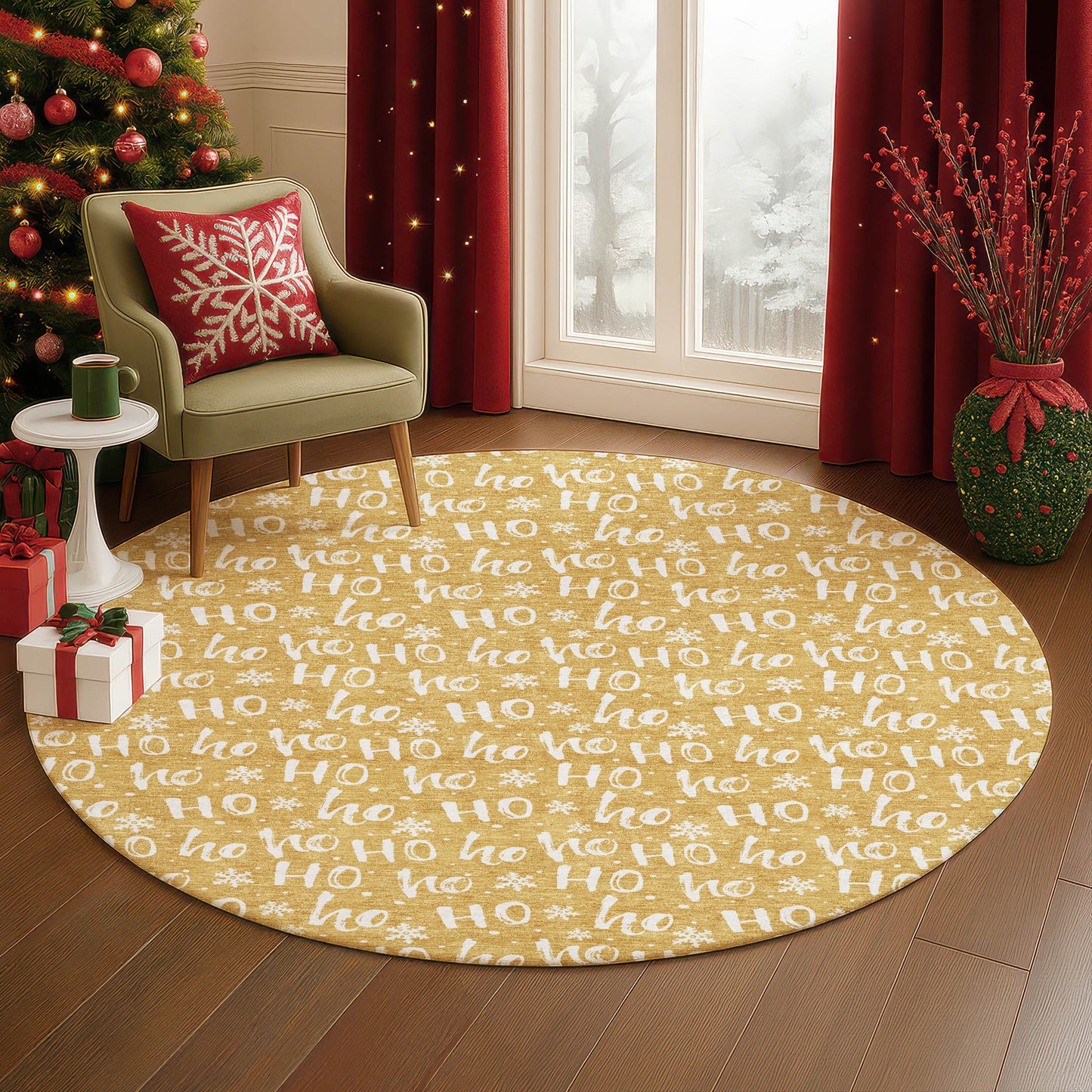 Machine Made Merry & Bright MY22 Gold - Dalyn Rugs