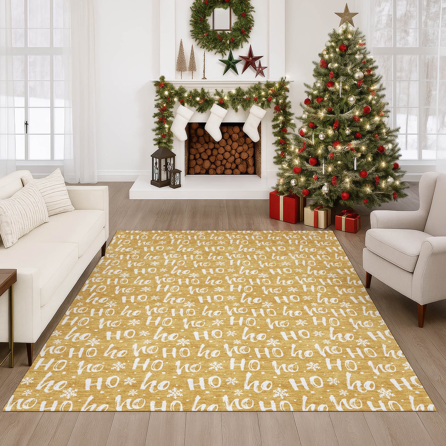 Machine Made Merry & Bright MY22 Gold - Dalyn Rugs