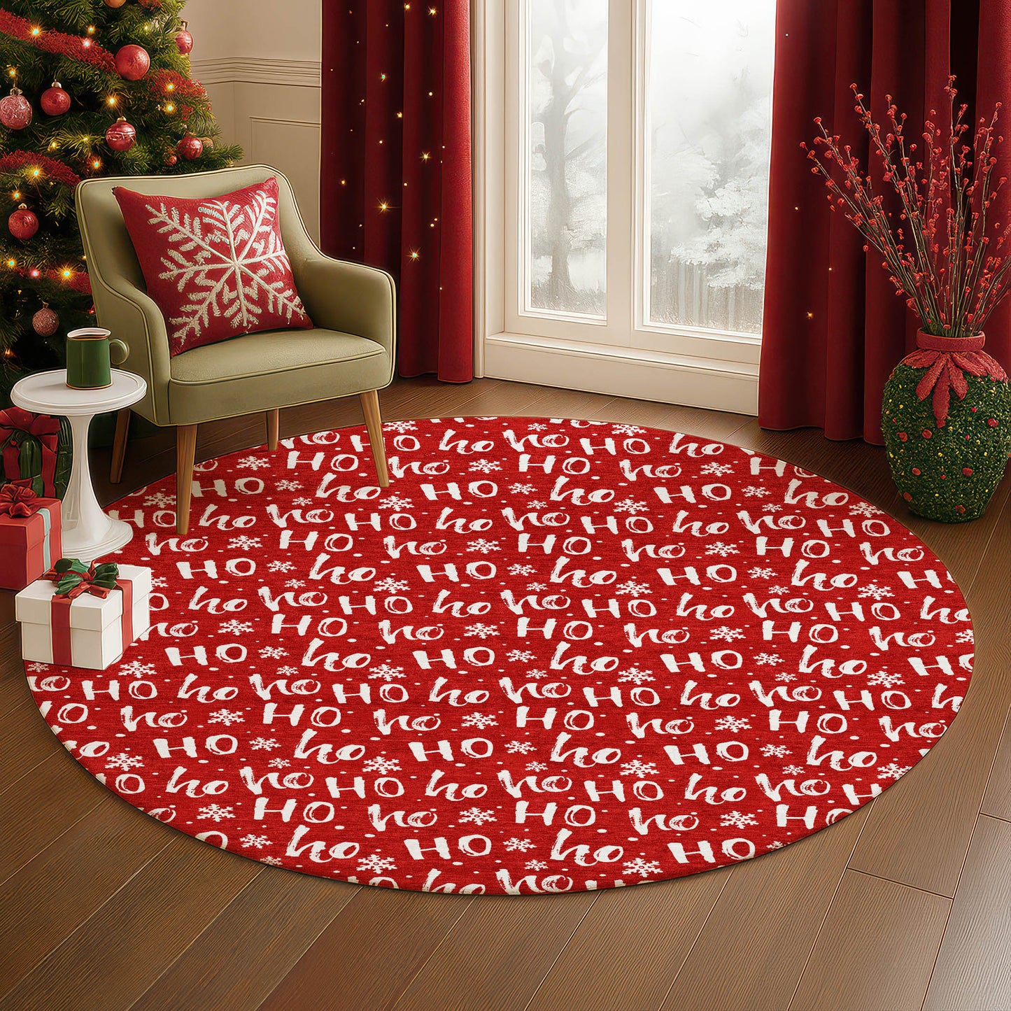 Machine Made Merry & Bright MY22 Red - Dalyn Rugs