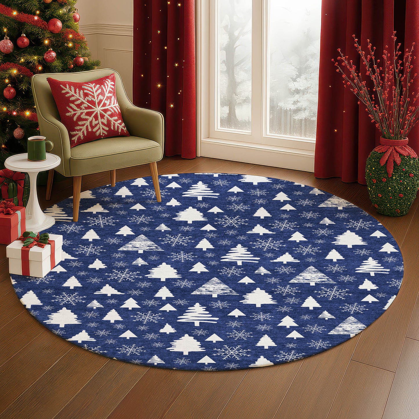 Machine Made Merry & Bright MY23 Navy - Dalyn Rugs