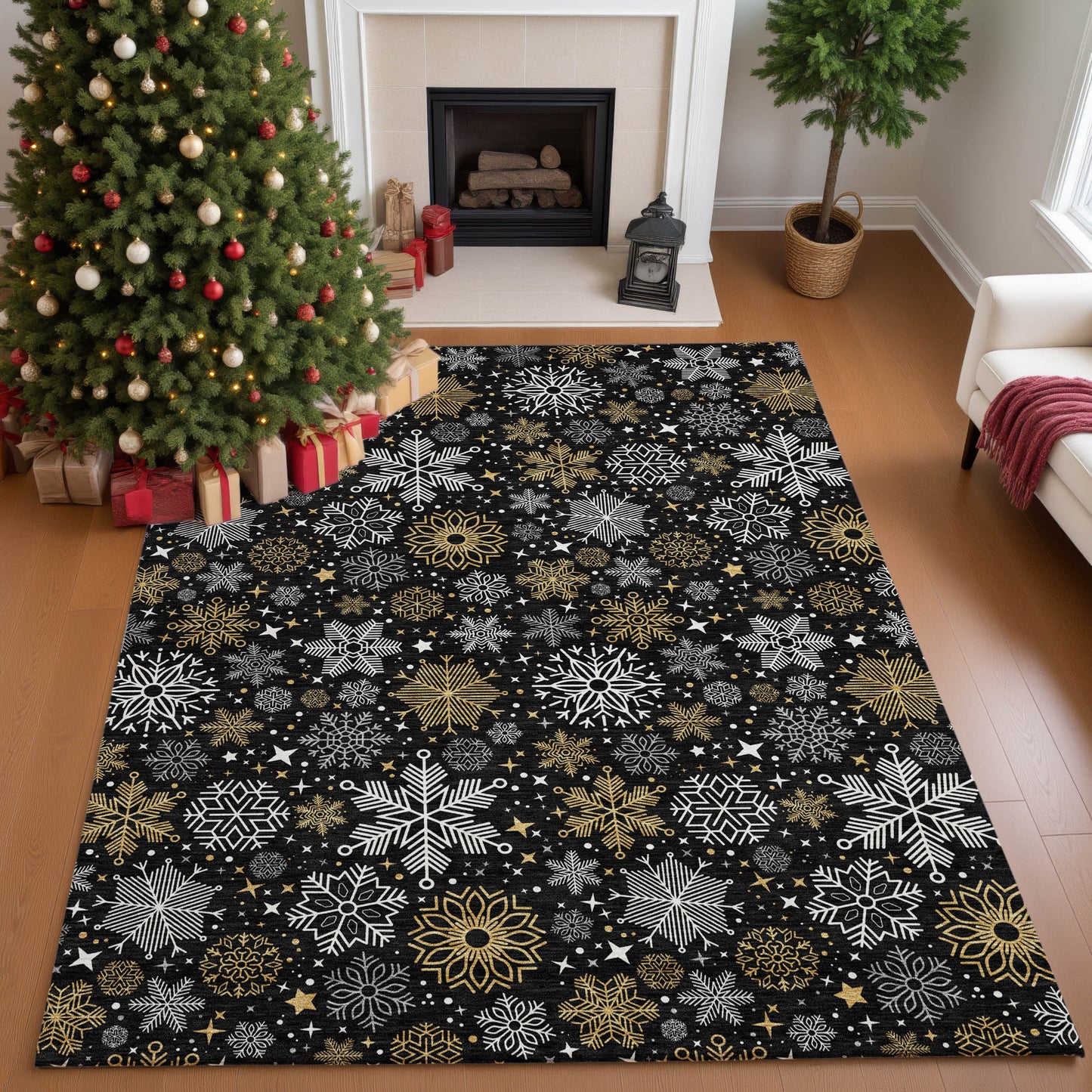 Machine Made Merry & Bright MY25 Black - Dalyn Rugs