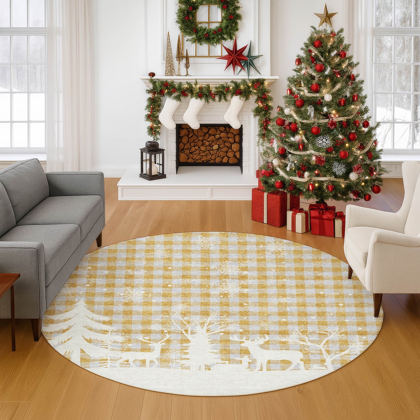 Machine Made Merry & Bright MY26 Gold - Dalyn Rugs