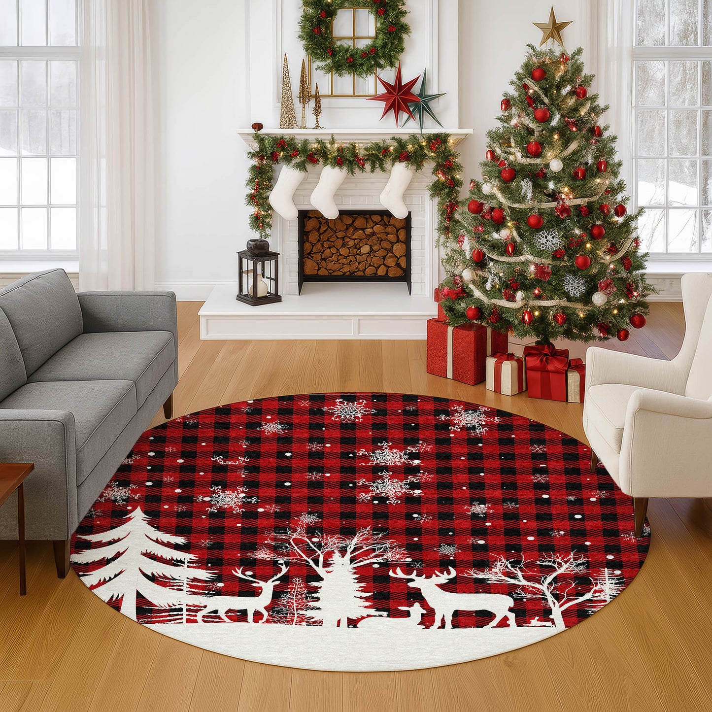 Machine Made Merry & Bright MY26 Red - Dalyn Rugs