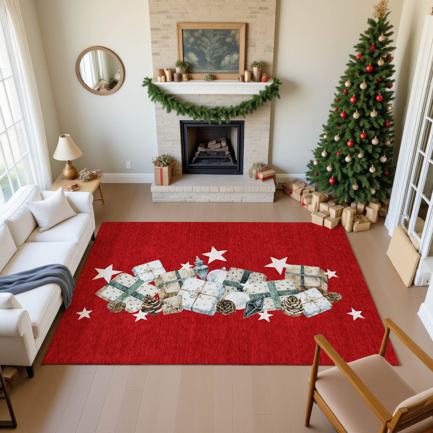 Machine Made Merry & Bright MY27 Red - Dalyn Rugs