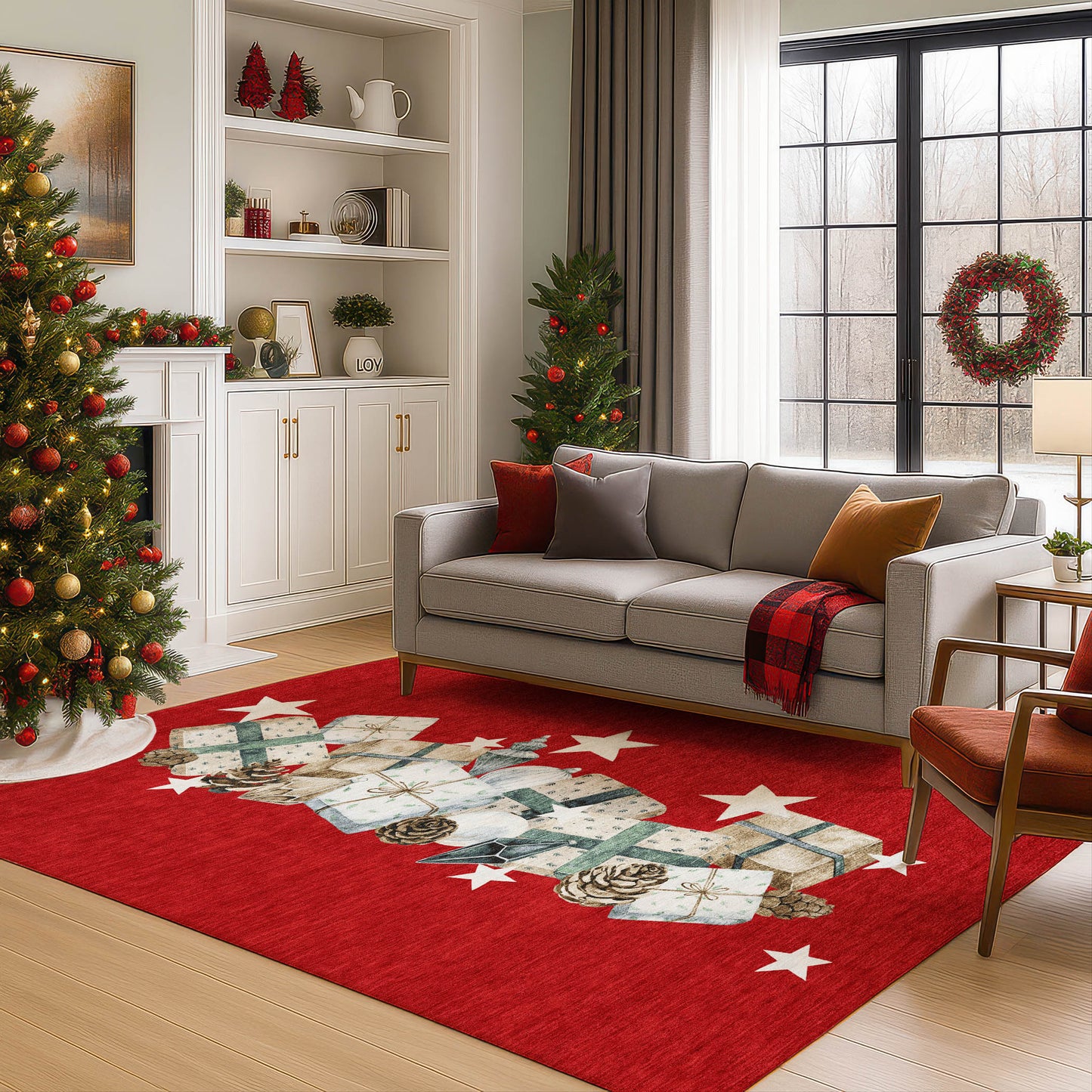 Machine Made Merry & Bright MY27 Red - Dalyn Rugs