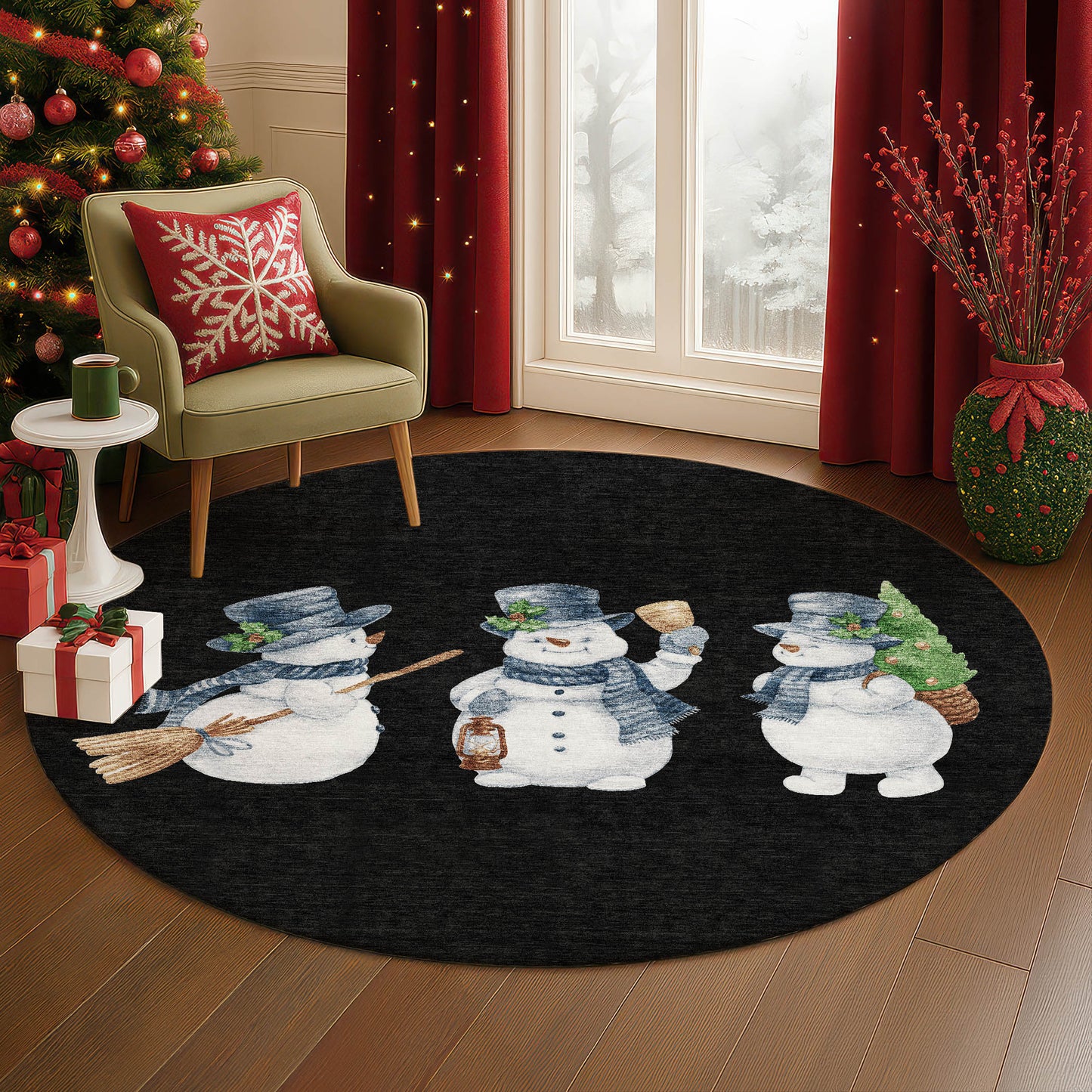 Machine Made Merry & Bright MY28 Black - Dalyn Rugs