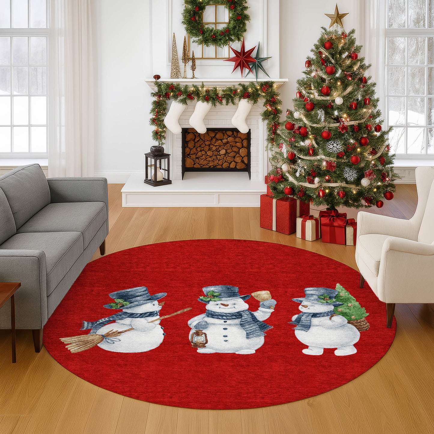 Machine Made Merry & Bright MY28 Red - Dalyn Rugs
