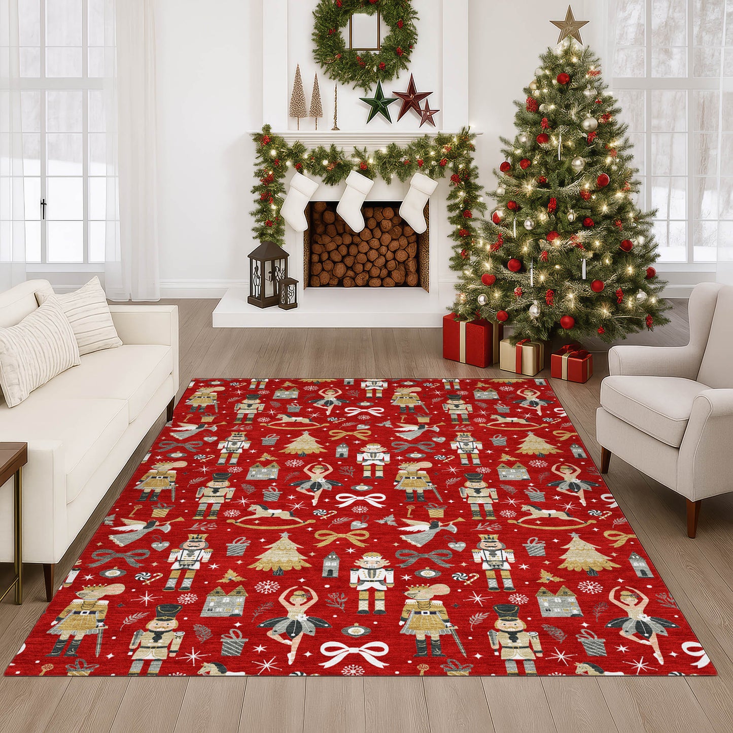 Machine Made Merry & Bright MY29 Red - Dalyn Rugs