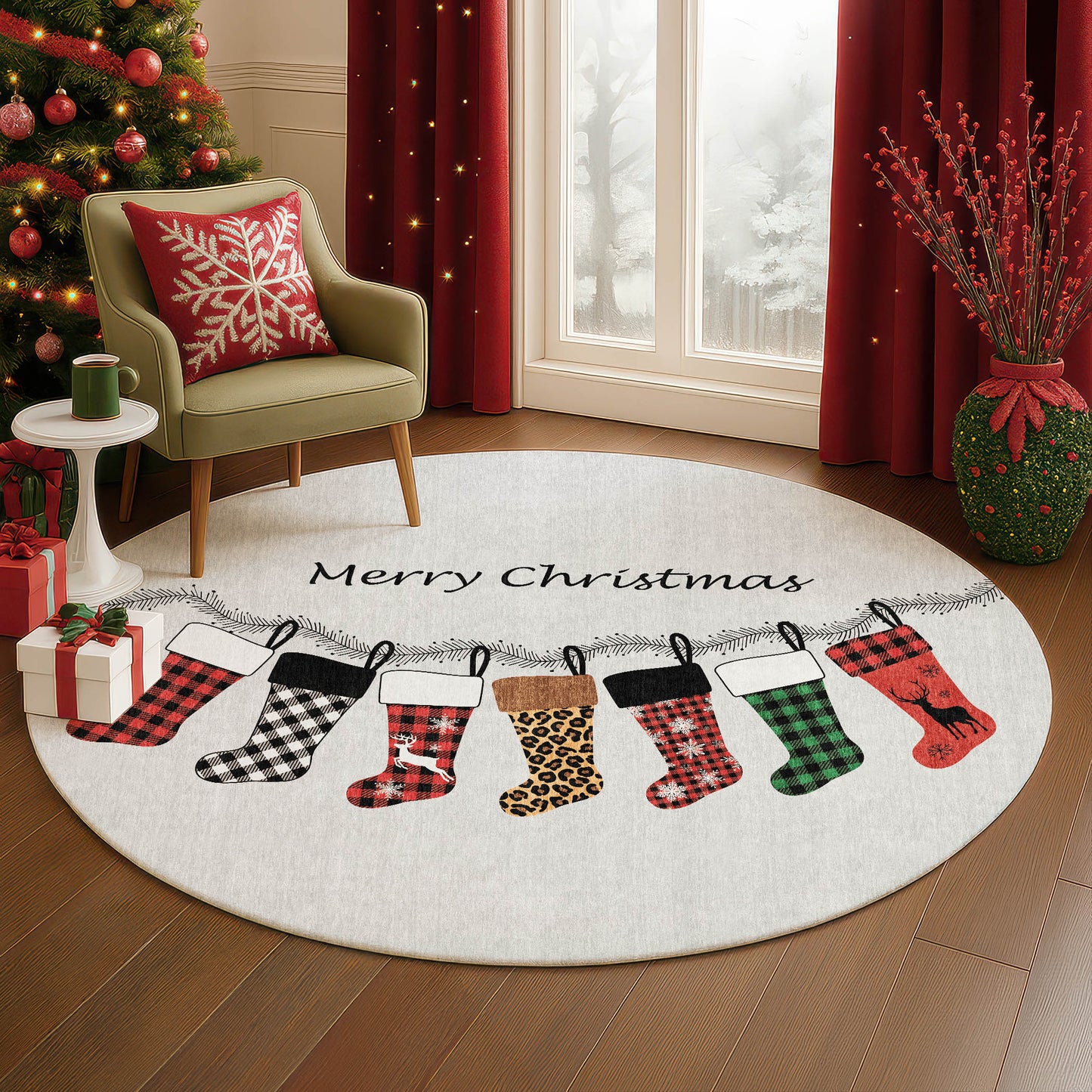 Machine Made Merry & Bright MY5 Silver - Dalyn Rugs