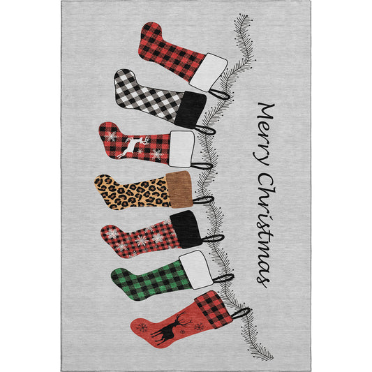 Machine Made Merry & Bright MY5 Silver - Dalyn Rugs