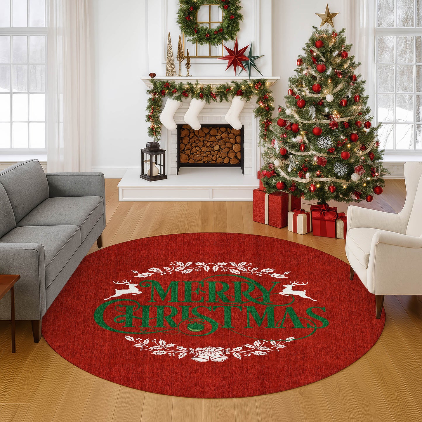 Machine Made Merry & Bright MY6 Red - Dalyn Rugs