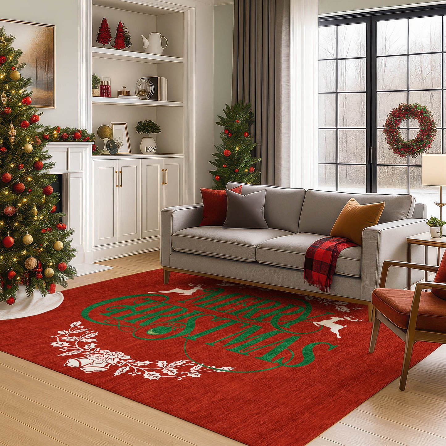 Machine Made Merry & Bright MY6 Red - Dalyn Rugs