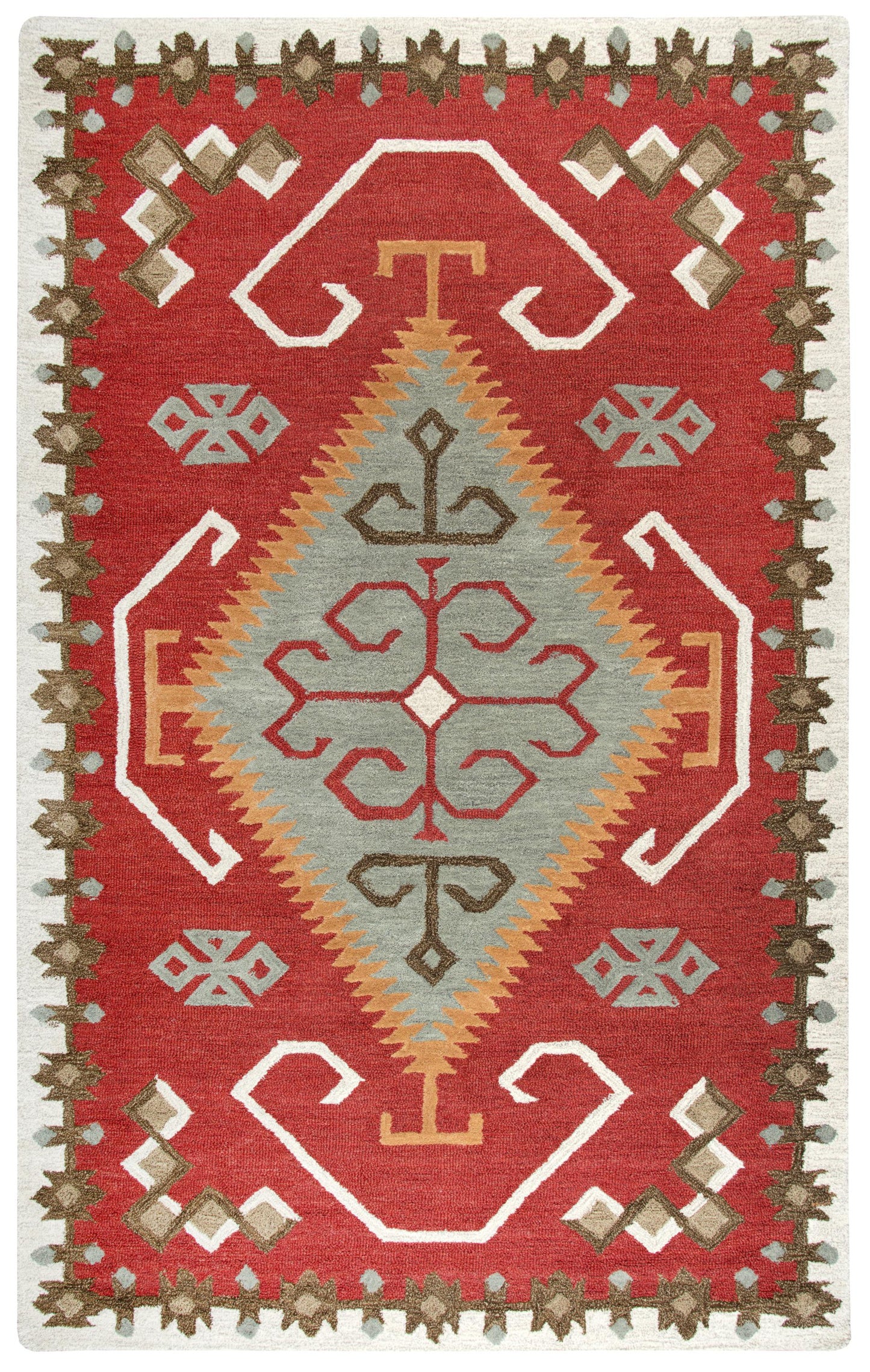 Mesa MZ166B Red Hand-Tufted Rug - Rizzy