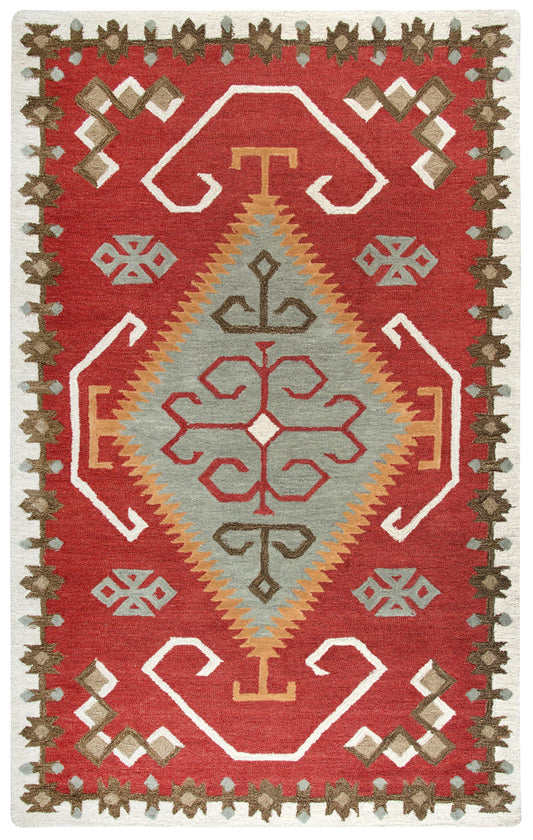 Mesa MZ166B Red Hand-Tufted Rug - Rizzy