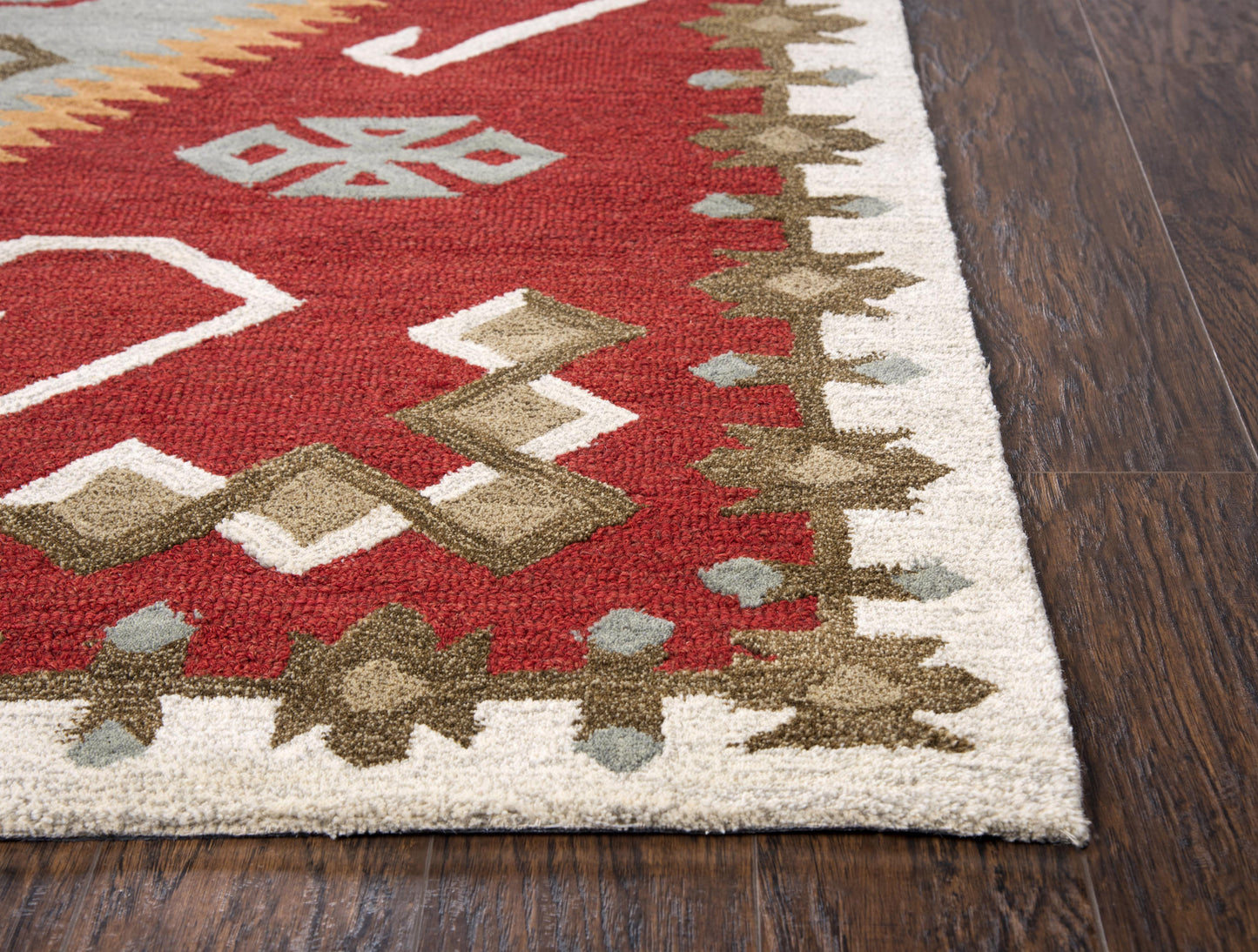 Mesa MZ166B Red Hand-Tufted Rug - Rizzy