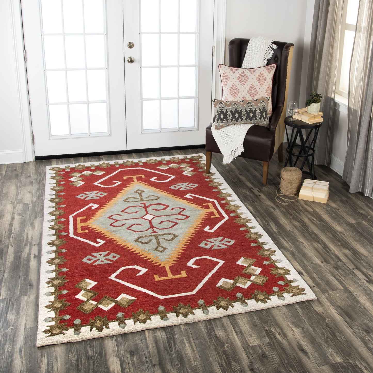 Mesa MZ166B Red Hand-Tufted Rug - Rizzy