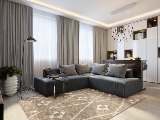 Marley 1001 Oatmeal Feria Hand Knotted Performance Area Rug - KAS