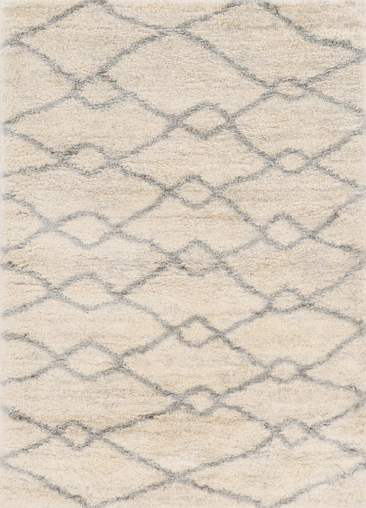 Merino 6700 Ivory/Grey London Machine Woven Performance Area Rug - KAS