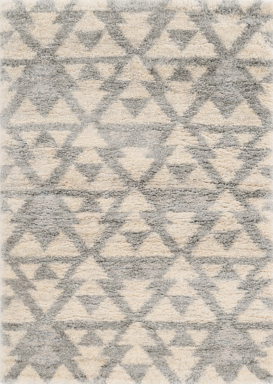 Merino 6701 Ivory/Grey Southern Machine Woven Performance Area Rug - KAS