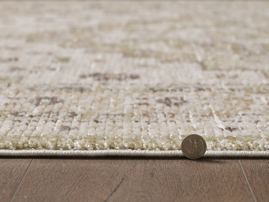 Mira 4611 Ivory/Sage Cellar Machine WovenPerformance Area Rug - KAS