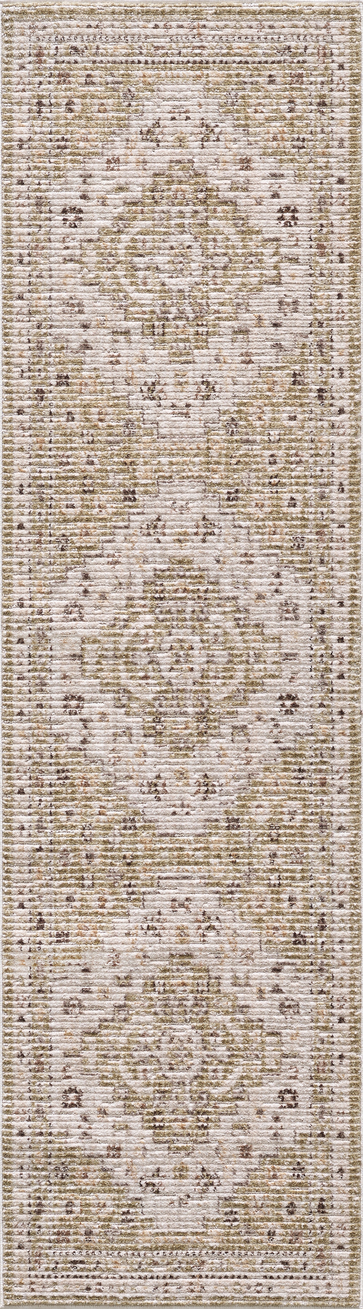 Mira 4611 Ivory/Sage Cellar Machine WovenPerformance Area Rug - KAS