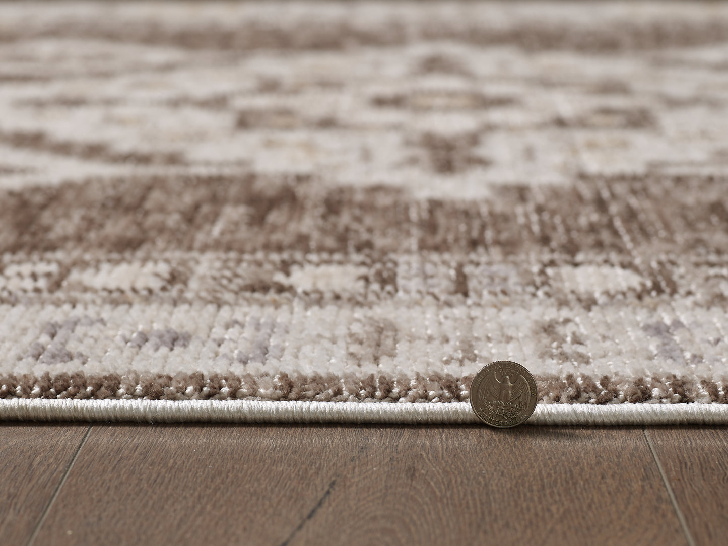 Mira 4612 Taupe Verona Machine WovenPerformance Area Rug - KAS